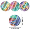 (US Only)4pcs Set DIY River Full Drill Diamond Painting Coaster Can Be Washed With Water