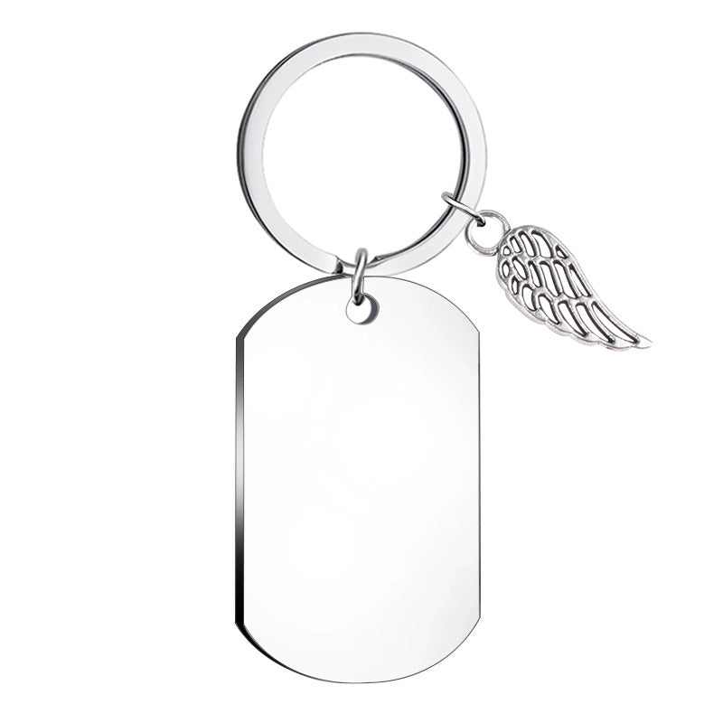 Minimalist Geometric Stainless Steel Unisex Bag Pendant Keychain