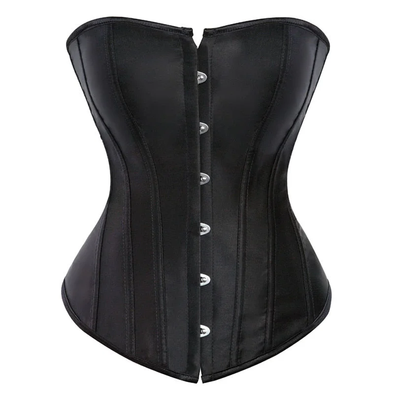 Sapubonva Overbust Corset Plus Size Sexy Corselet Corsets and Bustiers Tops Red Black Pink Purple White Gothic Lingerie Women