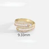 Bling Zircon 18K Golden Copper Rings