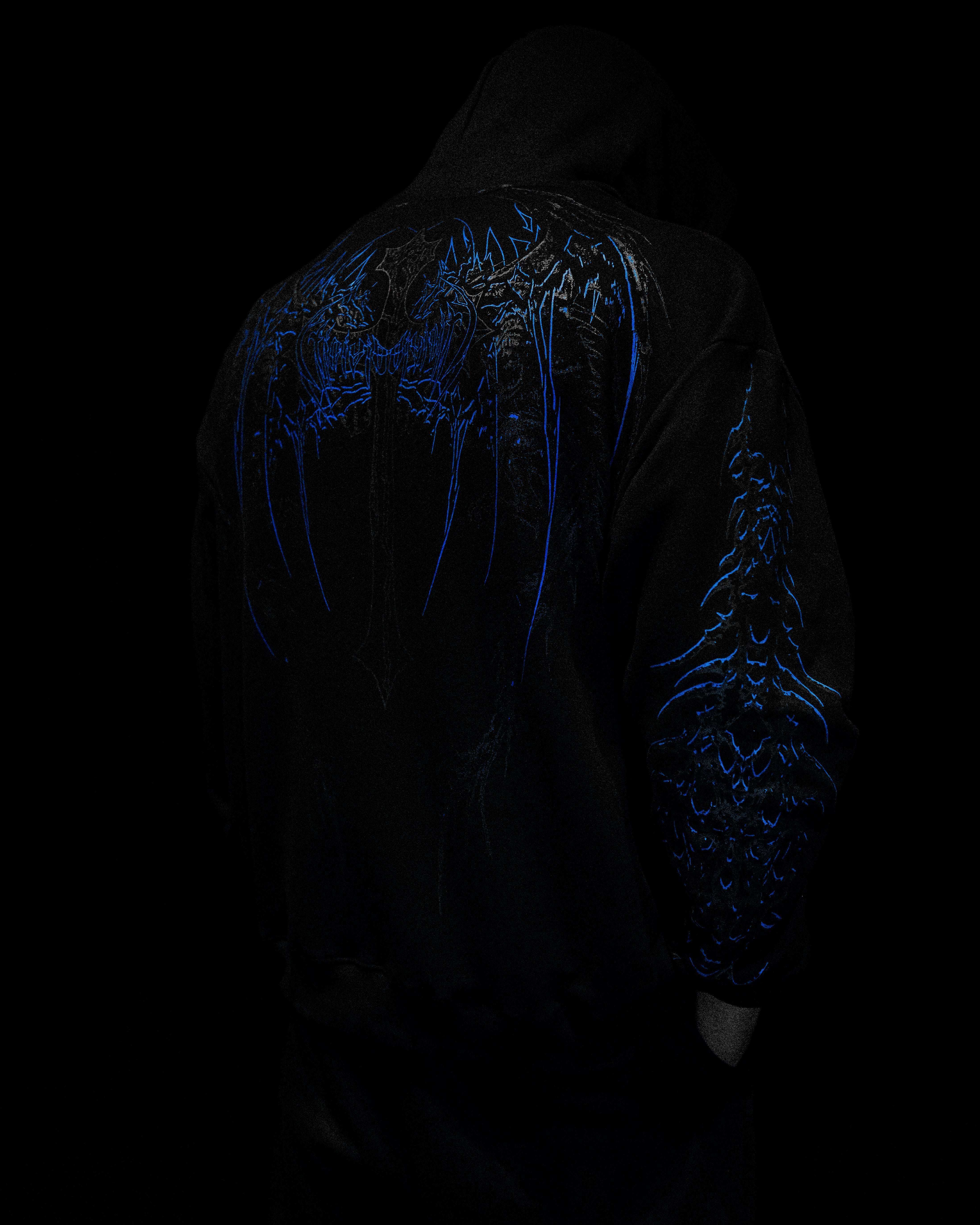 Dragon Soul Oversized pullover hoodie [MOONLIGHT BLUE]