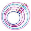 5pcs Cross Stitch Circle Set DIY Craft Round Hand Embroidery Hoops Rings