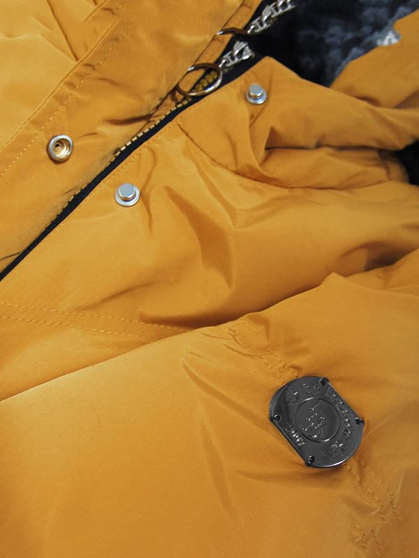 yellow waterproof parka