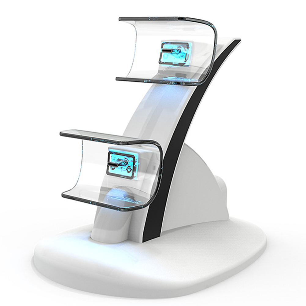 

HBP-253 Wireless Controller Dual Charger Cradle with Lights for PS5 (White), 501 Original