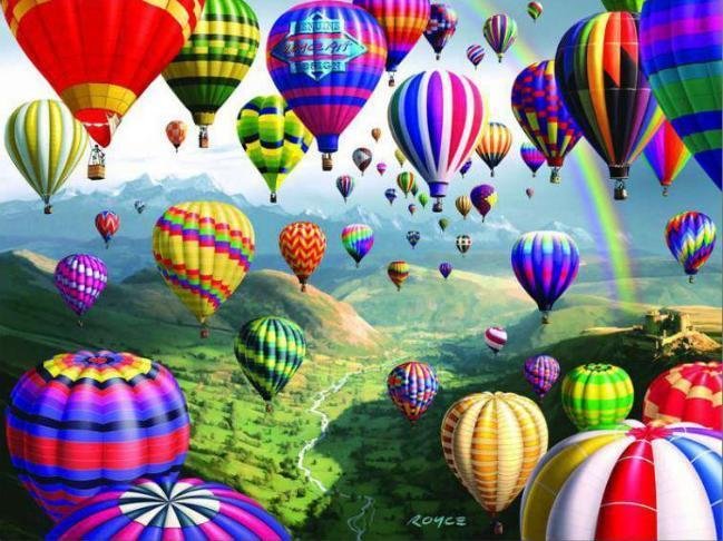 Pattern Hot Air Balloon Unique Paint By Numbers PH9553