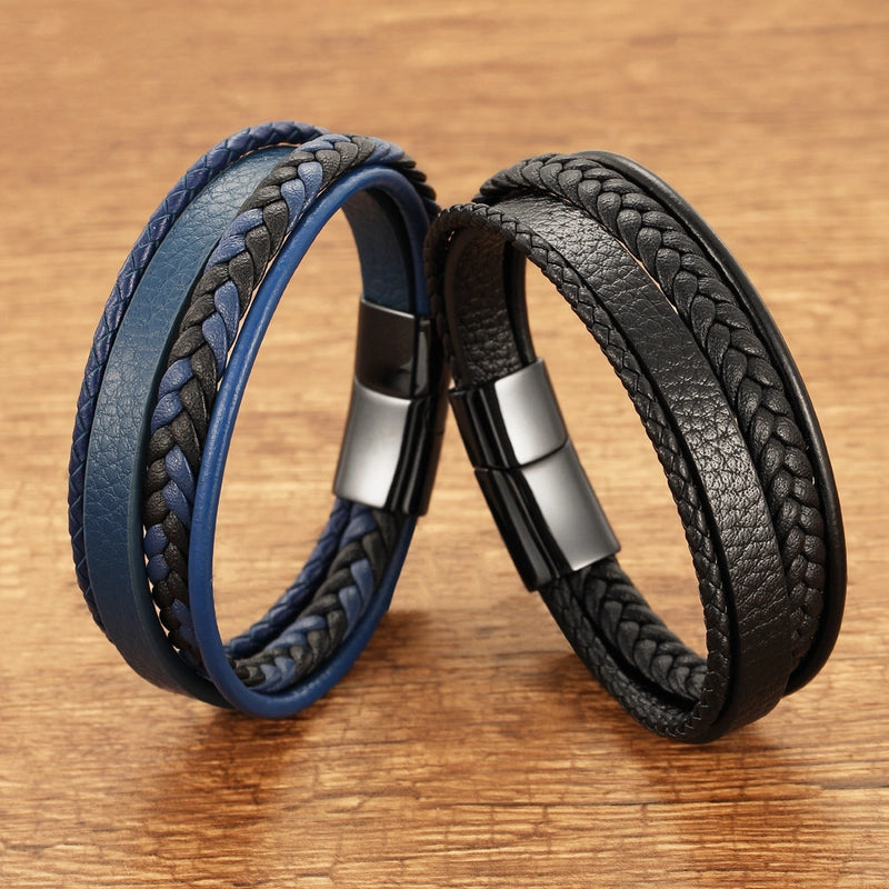 Hot Sale Original Fashion Hand-Woven Multi-Layer Leather Cord Bracelet Men's Bracelet Ethnic Style Jewelry