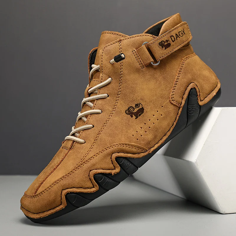 🔥HOT SALE🎁--60% OFF 🎉Waterproof Boots Comfortable For Winter .Unisex Handmade Suede Velcro High Boots