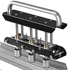 [US Local Warehouse] 3-Station Edge Roller Bender 0-90 Bending Angle Hand Sheet Metal Bender with Aluminum Alloy Handle Metal Bending Tool for Making 1/2 to 5 in 13 to 130mm Bends (Black)