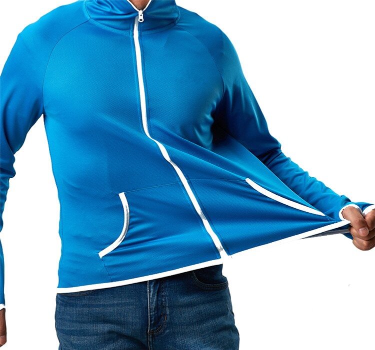Men Waterproof Fishing Man Clothes Tech Hydrophobic Antifouling Clothing Outdoor Hiking Hooded Jackets Quick Dry Anti-UV Coat