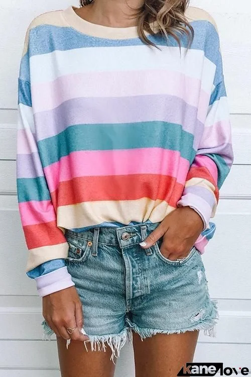 Rainbow Striped T Shirts