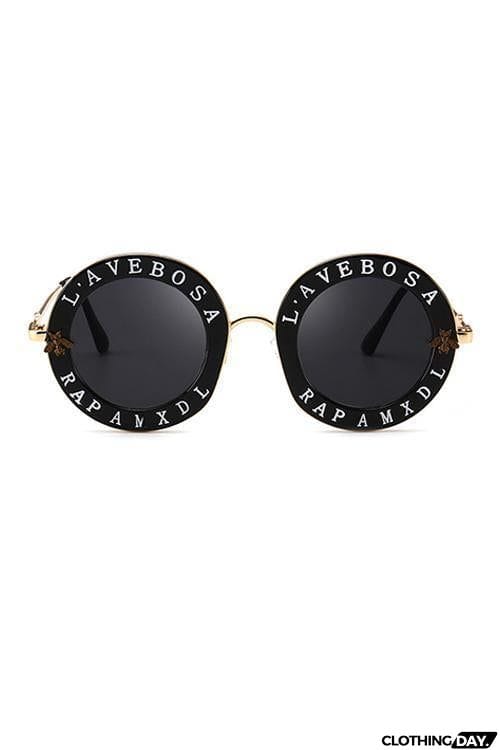 Letter Round Sunglasses