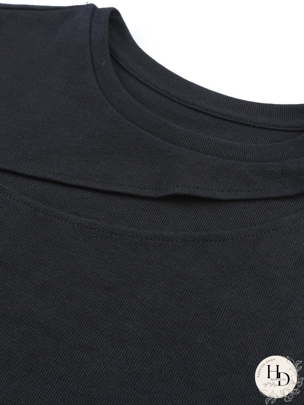 Edgy Black Cutout Sleeveless T-Shirt with Cap Sleeves