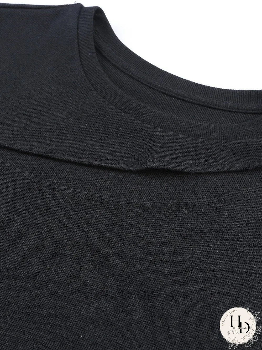 Edgy Black Cutout Sleeveless T-Shirt with Cap Sleeves