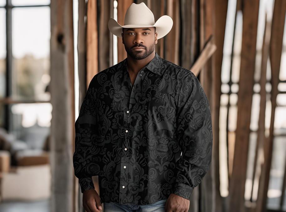 Big and tall Western clothing with skull