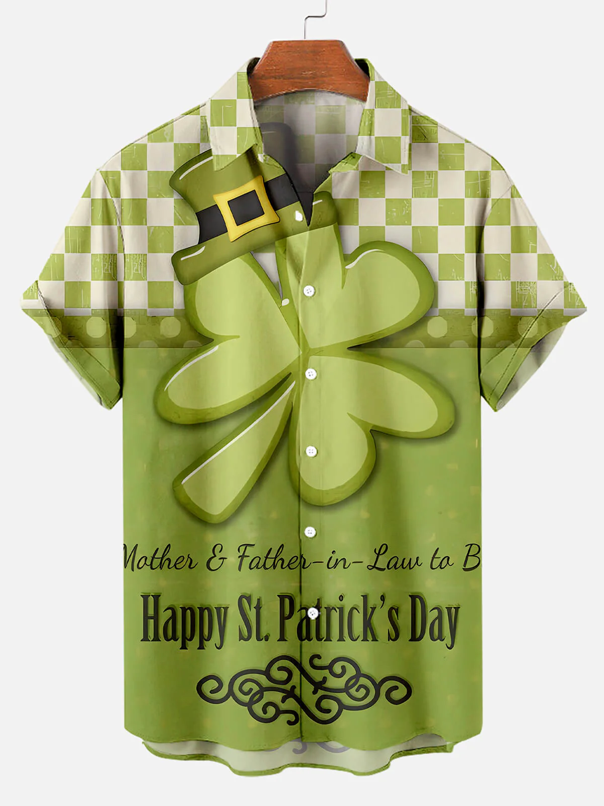 Men's St. Patrick's Day Graphic Print Casual Short Sleeve Shirt PLUSCLOTHESMAN