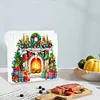 >SALE<Acrylic Christmas Fireplace Double Sided Diamond Painting Paper Towel Holder