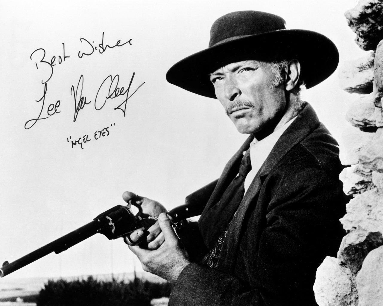 LEE VAN CLEEF FOR A FEW DOLLARS MORE SIGNED AUTOGRAPHED 10 X 8 REPRO Photo Poster painting PRINT