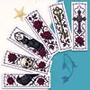 Gothic Roses 14CT 2 Strands Cross Stitching Bookmark Kit 6PCS Single-Sided Stamped Embroidery Page Marker Set Vintage Stamped Cross Stitch Page Charm for Teachers Bookworms Women Readers tapestrymarket