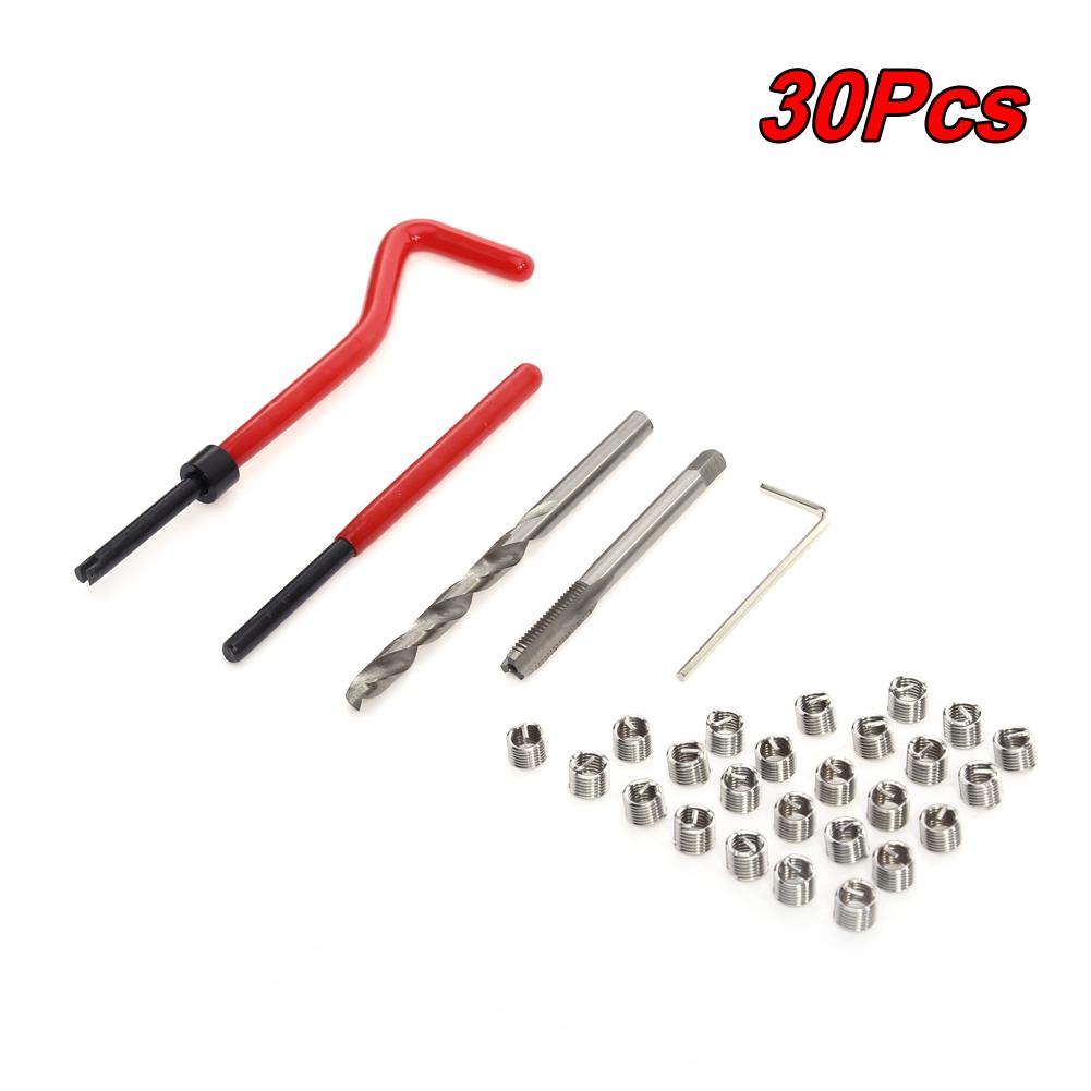 

30 Piece M6 x 1.0 Thread Repair Insert Kit Compatible Car Pro Coil Tools, 501 Original