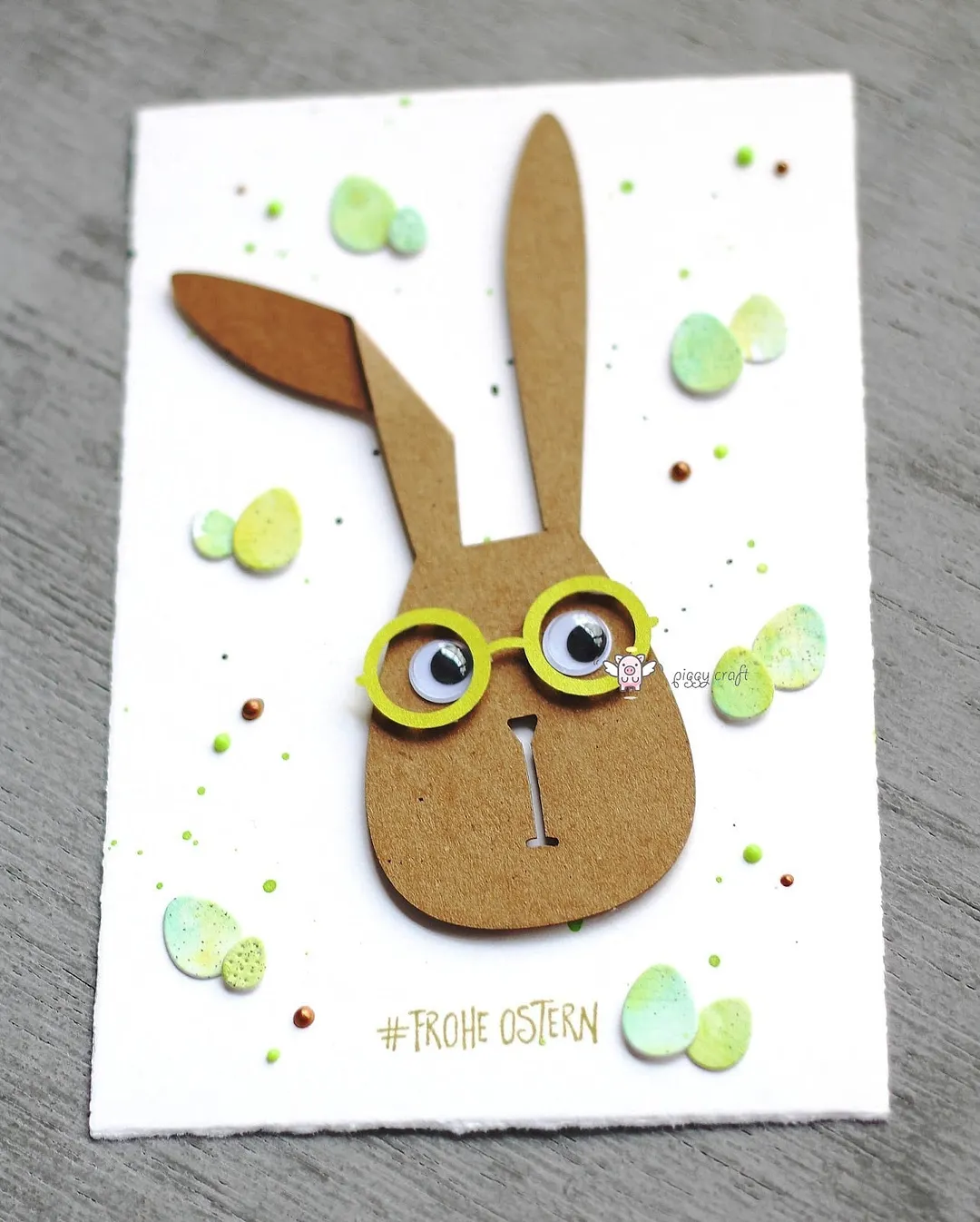Piggy Craft metal cutting dies cut die mold Rabbit glasses beard Scrapbook paper craft knife mould blade punch stencils dies