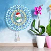 DIY Diamond Painting Double-sided Rotatable Snowman Hanging Wind Chime Suncatcher Hanging Kit