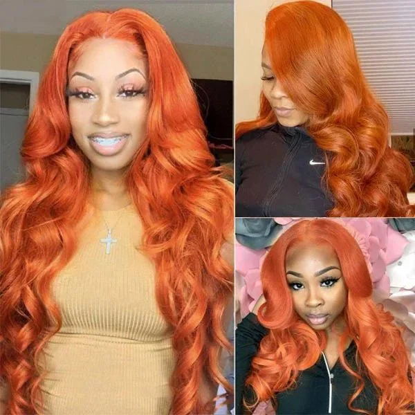 Ginger Human Hair HD Lace Wave Wig | Glueless Wigs | 100% Real Natural Human Hair Wigs | Medium & Long Wig