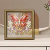Butterfly DIY Special Shaped Drill Wooden Diamond Painting Tabletop Ornaments Kit with Photo Frame Desktop Diamond Art Kits Double-Sided Pattern for Adults/Beginners Home Decor