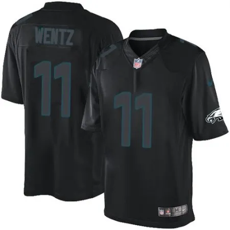 Eagles #11 Carson Wentz Black Men's Stitched NFL Impact Limited Jersey