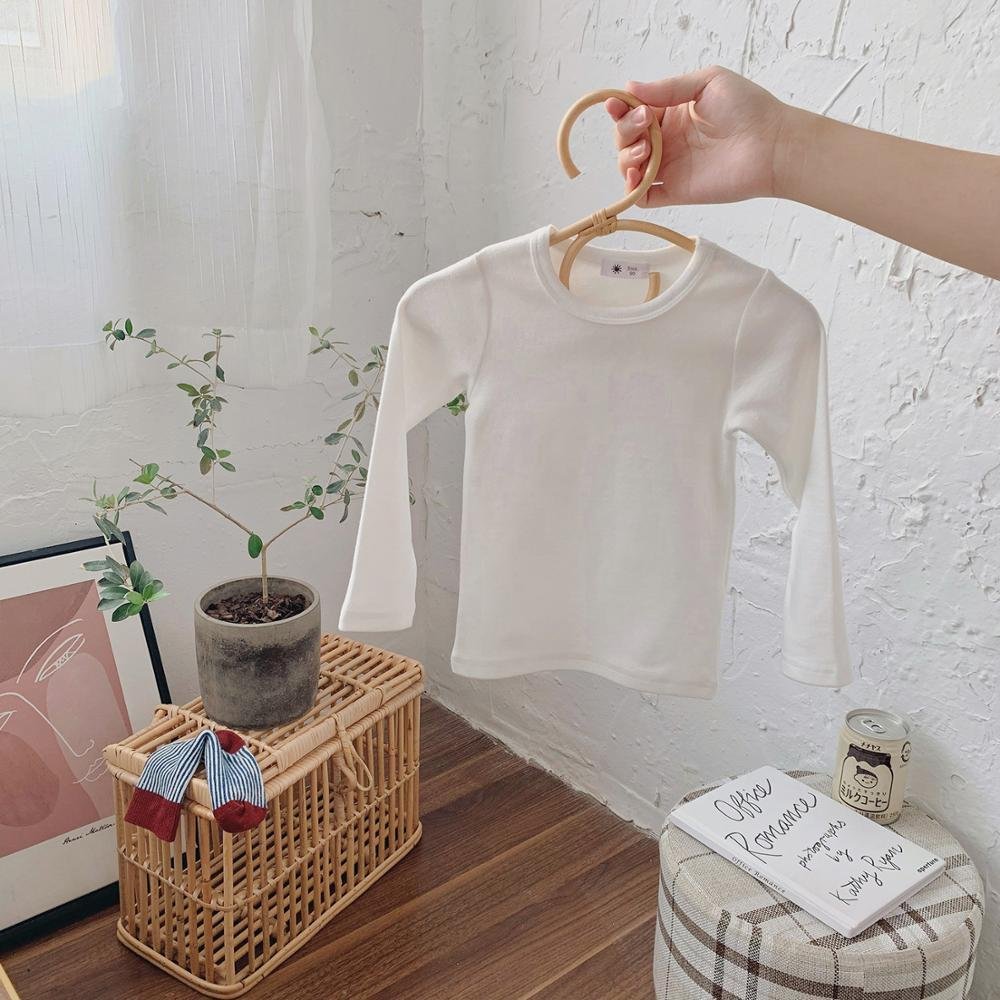 1-10T Cotton T Shirt For Boys Girls Spring Clothes Toddler Kid Baby Candy Color Casual Plain Tee Stretch Basic tshirt Outfit