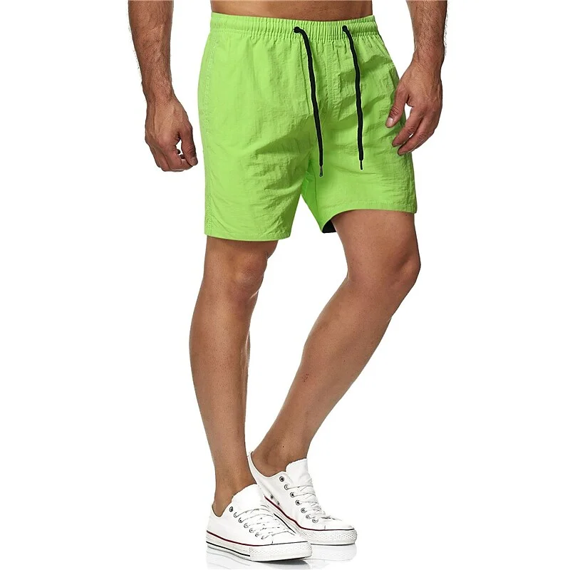 Men's Pocket Drawstring Solid Colored Comfort Wearable Knee Length Casual Shorts