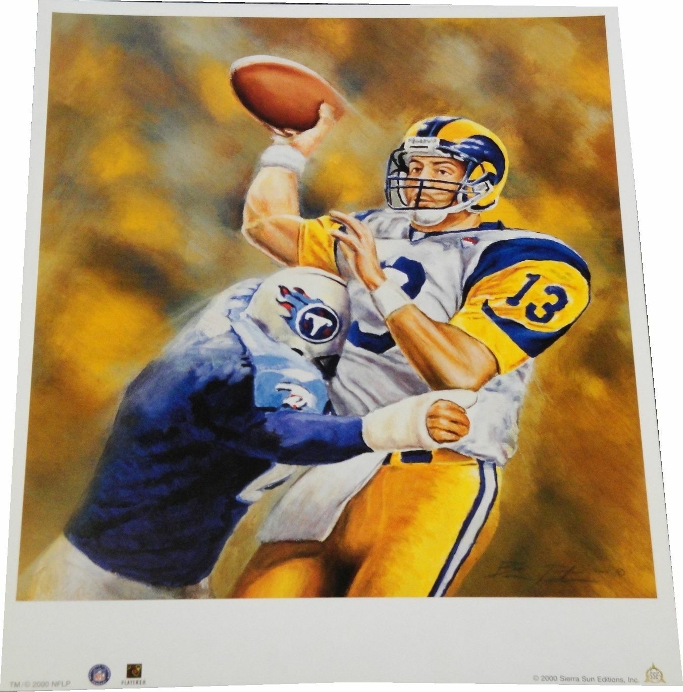 Kurt Warner 16x19 Poster Photo Poster painting Unsigned Throwing the Football Rams Brand New