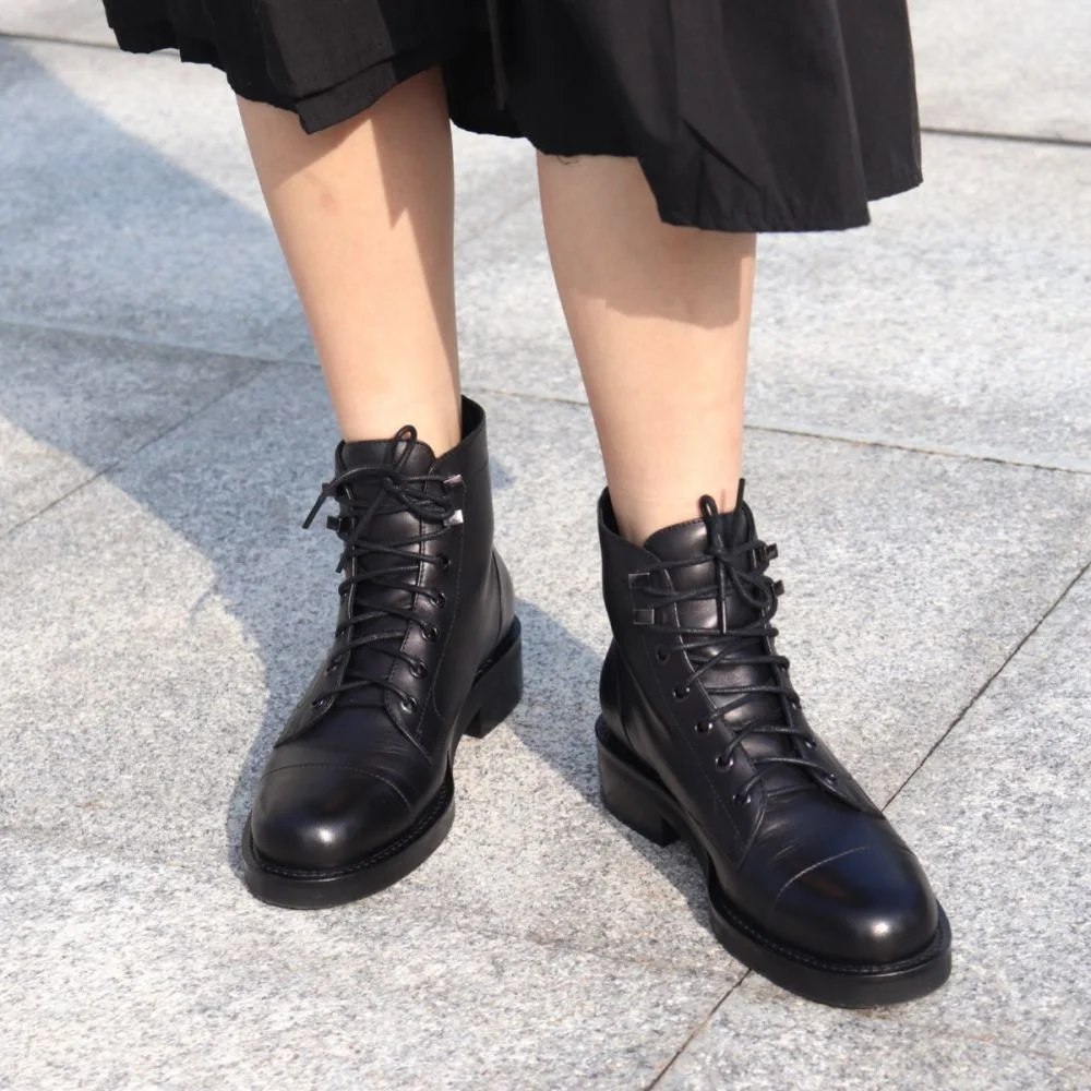 Classic Lace up Combat Boots For Women