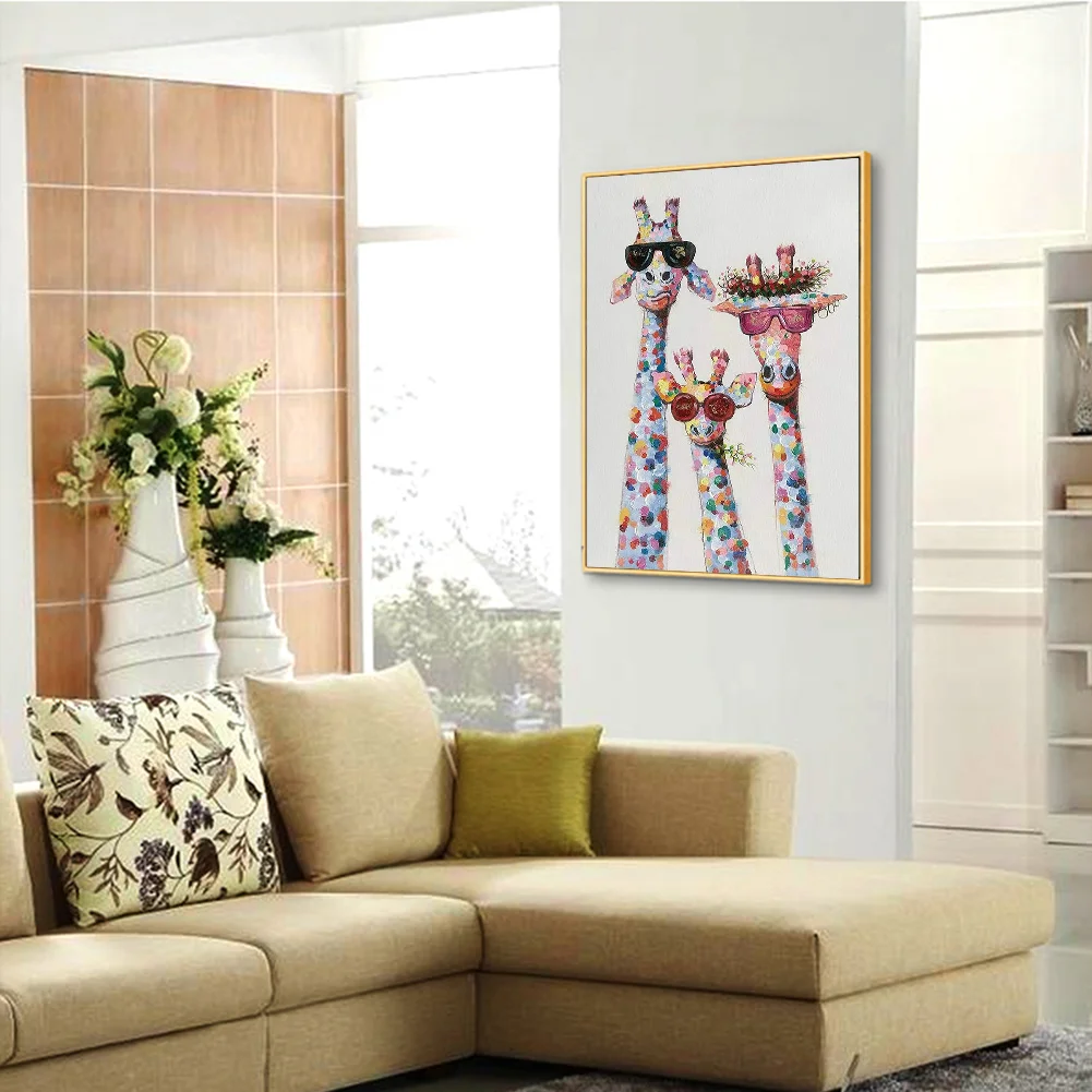 DIY Stamped Cross Stitch 11CT Full Embroidery 50*40cm - Giraffe