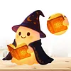 Cute Ghost Reading Book Night Light Easy To Use Halloween Cute Night Light Lightweight for Indoor Party Desk Outdoor Halloween Decoration