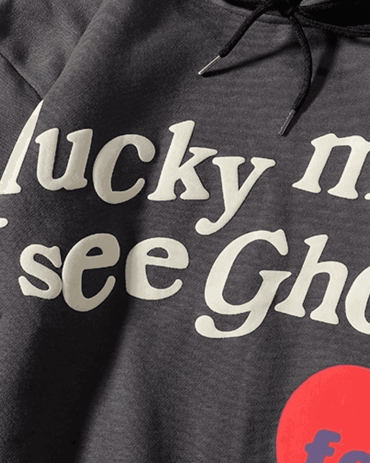 Brownm Letters Printed Long Sleeve Hoodie