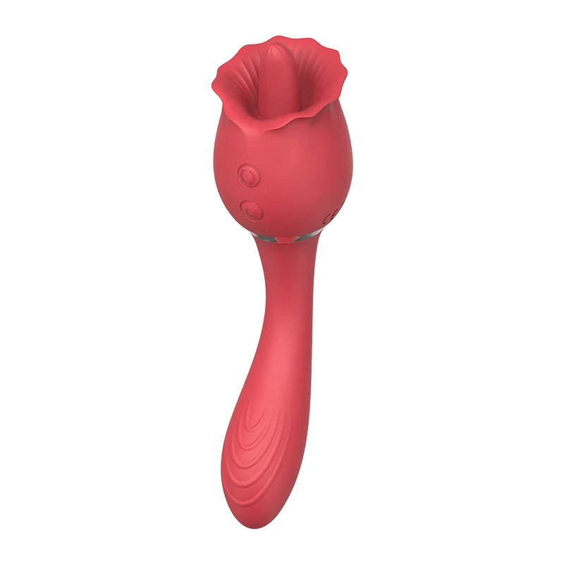 Rose In Hand 2-in-1 Tongue Licking Vibrator