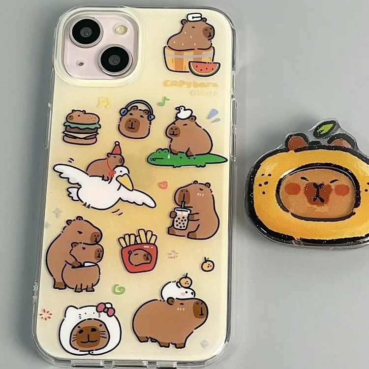 3D Flying Goose Bracket Phone case For huawei p60 p50 p40 p30 p20 p30 lite p40lite mate 50 40 30 20 cover