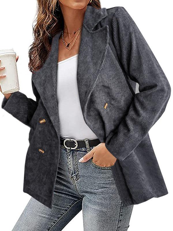 Women Long Sleeve V-neck Jacket Blazer Coats Top