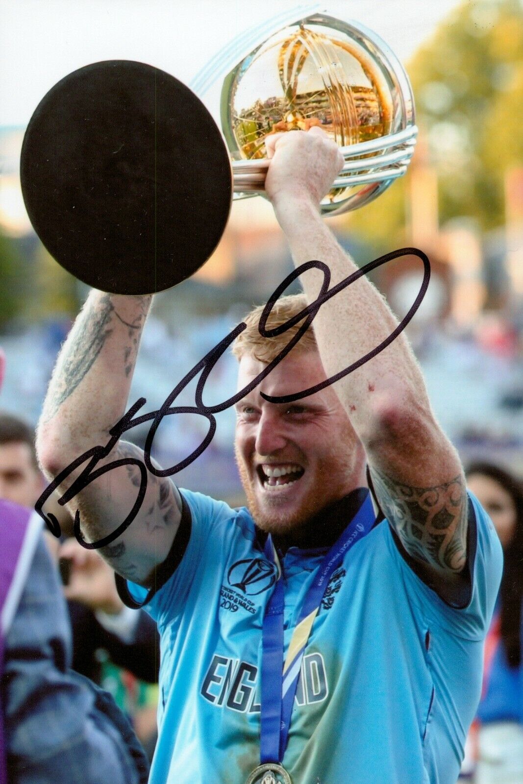 Ben Stokes Hand Signed 6x4 Photo Poster painting England Asheset Durham Cricket Autograph + COA