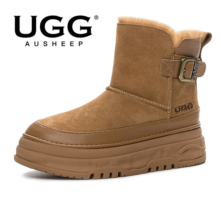 Women's AUSHEEP UGG Winter Velvet Thickened Martin Shoes