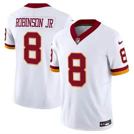 Youth Washington Commanders #8 Brian Robinson Jr. White 2025 F.U.S.E. Throwback Vapor Limited Stitched Football Jersey