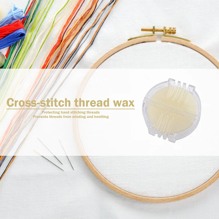 Spring-Water-soluble Embroidery Thread Beeswax Block with Box DIY Cross Stitch Wax gbfke