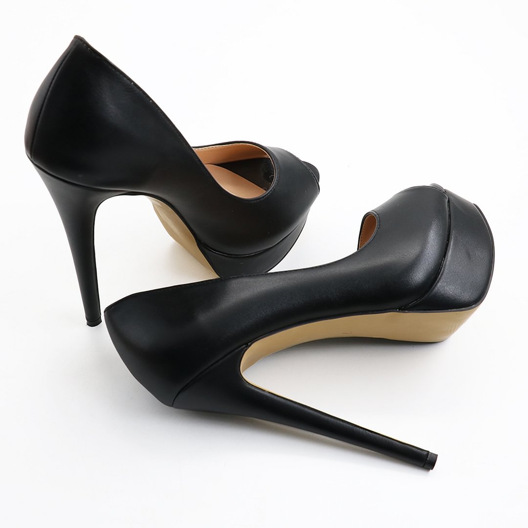 5.9" Platforms Sky High Heels Matte Pumps-vocosishoes