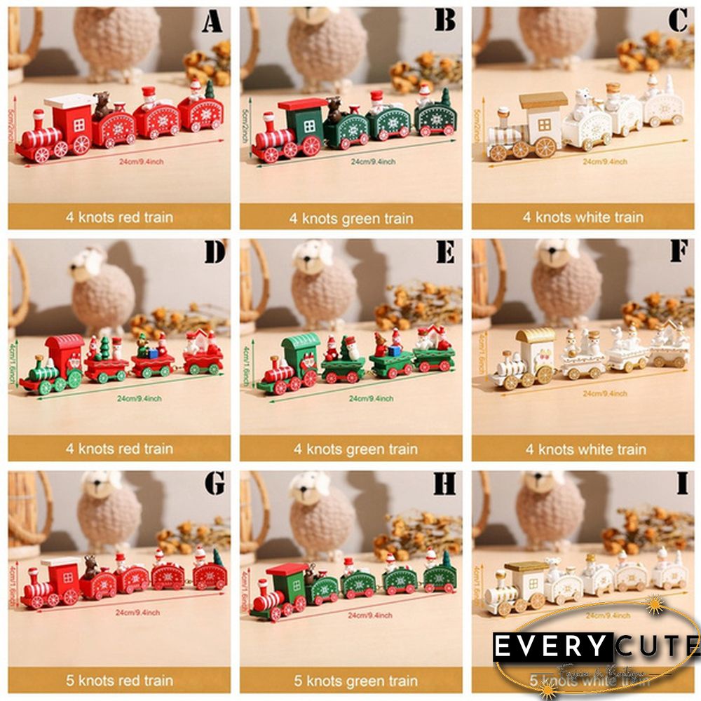 Christmas Wooden Little Train Merry Christmas Decoration For Home Christmas Ornaments New Year Gifts Xmas Decor Navidad Noel