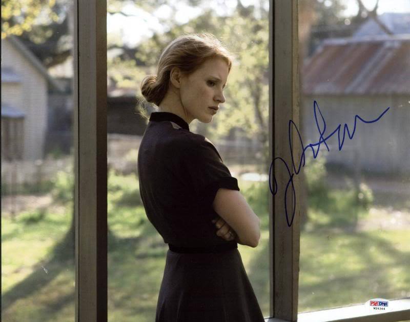 Jessica Chastain Zero Dark Thirty Signed Authentic 11X14 Photo Poster painting PSA/DNA #W24344