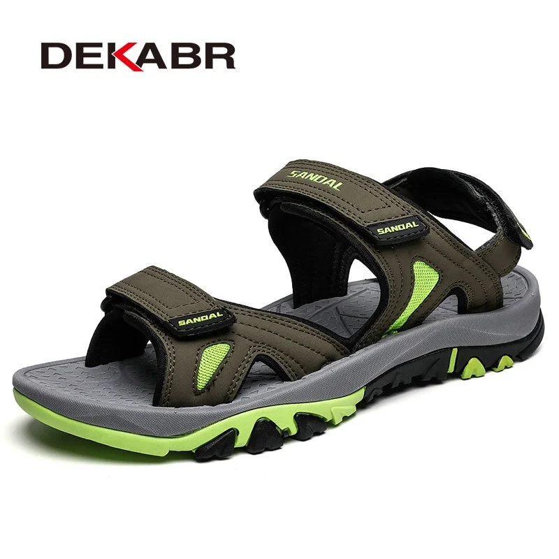 DEKABR New Fashion Casual Shoes Lycra Men Sandals Summer Men Shoes Beach Sandals Top Quality Outdoor Men's Sandals Big Size 46