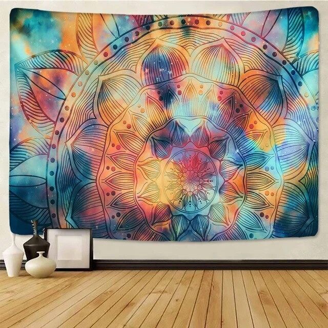 God Image Mandala Sun And Moon Tapestry Art Wall Hanging Hippie Wall Rugs Dorm Decor Blanket Home Decor TapestryTarot Sun Moon