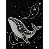 DIY Pearl Painting Whale for Home Wall Decor with Frame(40*30cm)