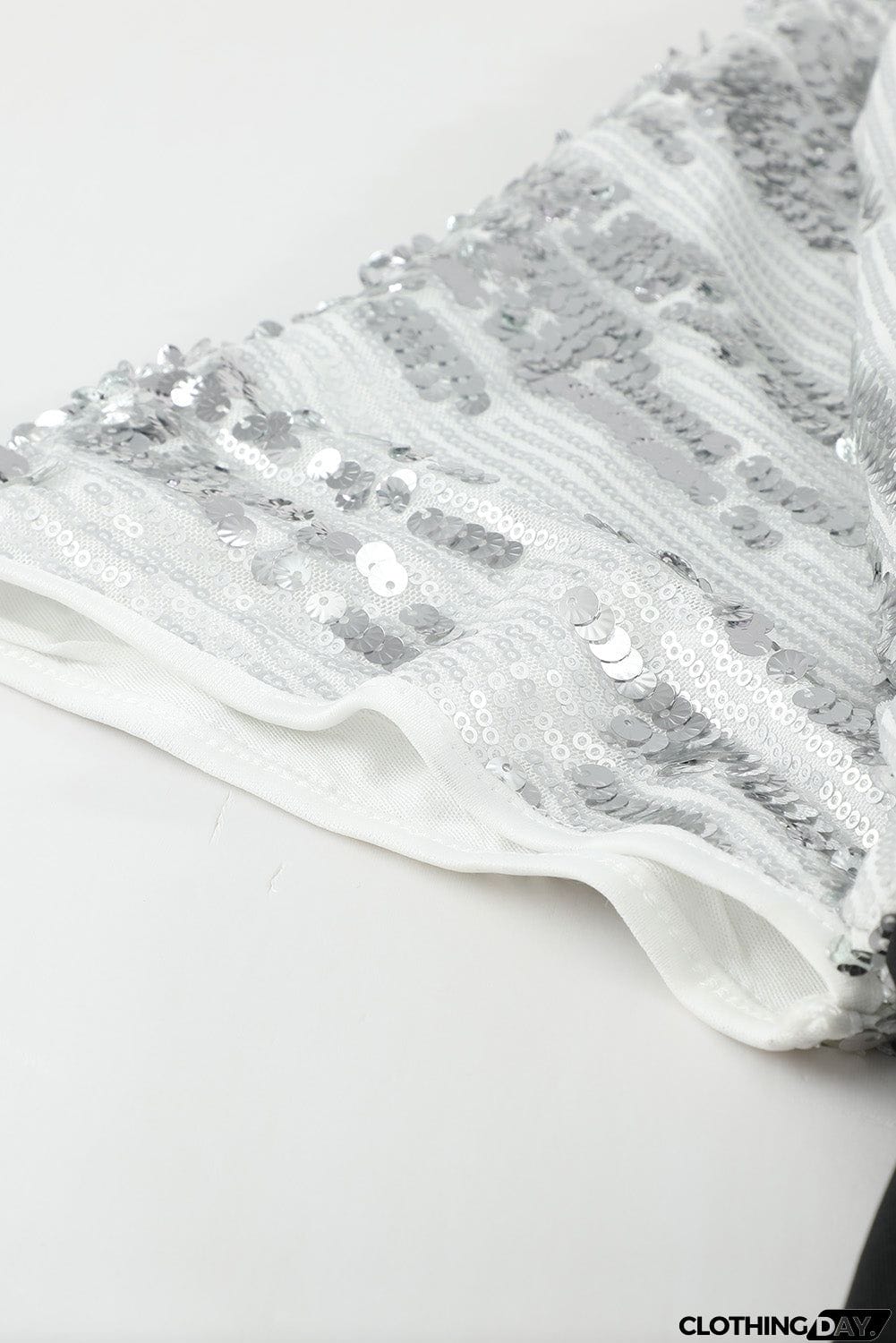 Apricot Sequin Batwing Top Midi Dress