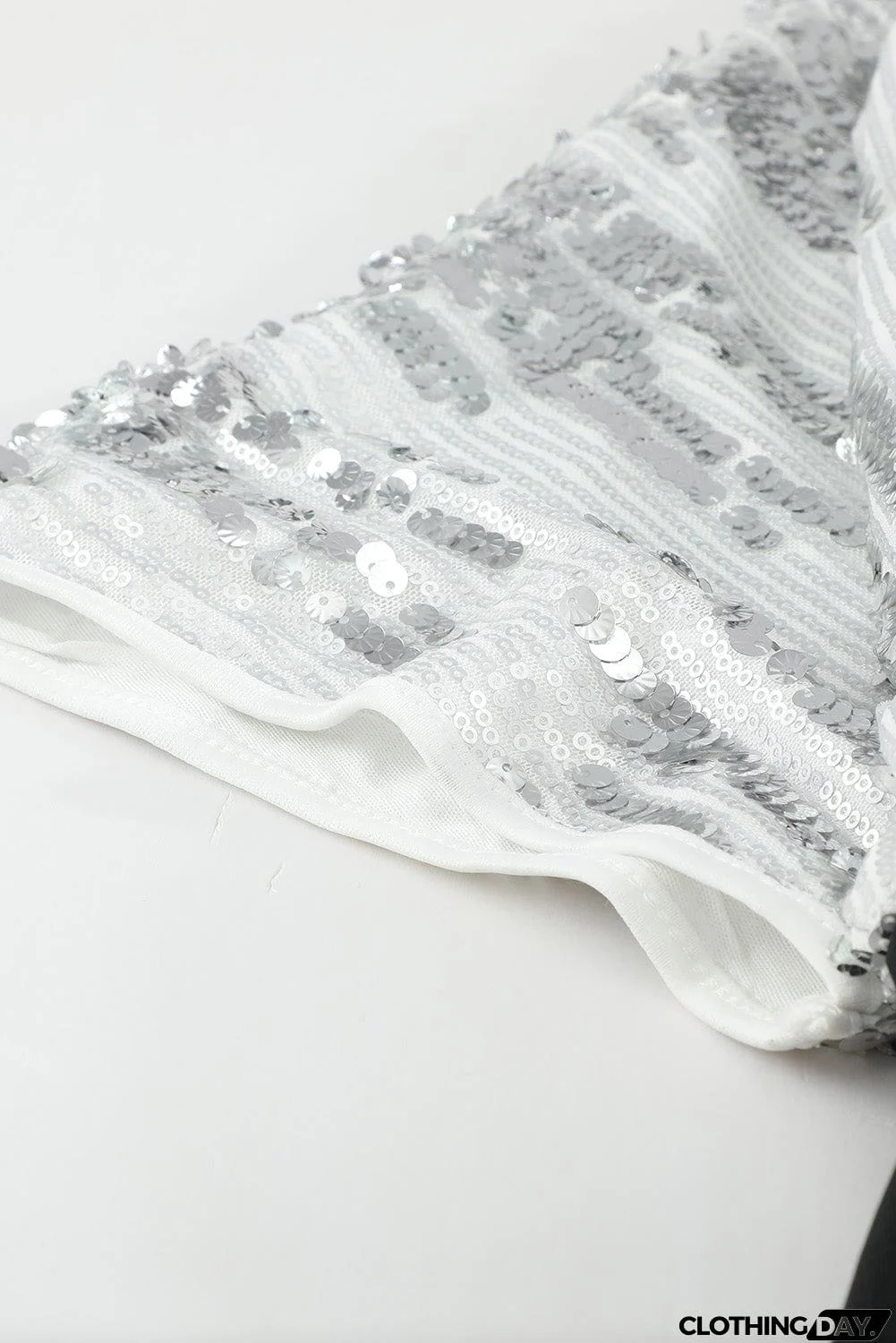 Apricot Sequin Batwing Top Midi Dress